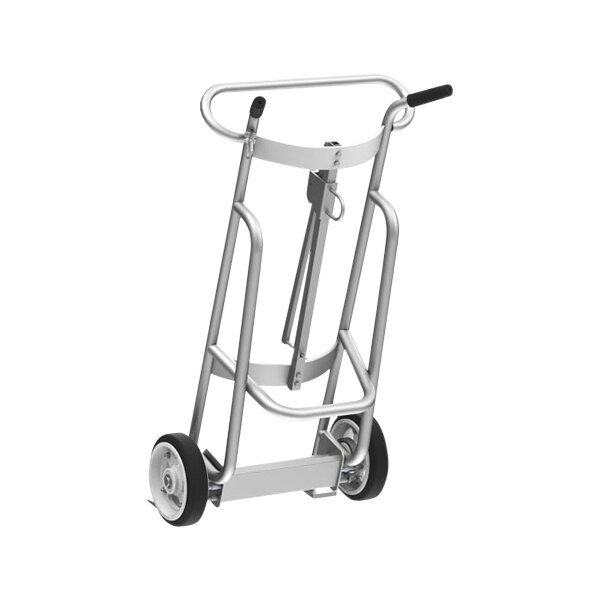 A Valley Craft aluminum hand truck with pneumatic wheels and brakes.