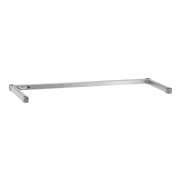 An aluminum U-brace for a shelf.