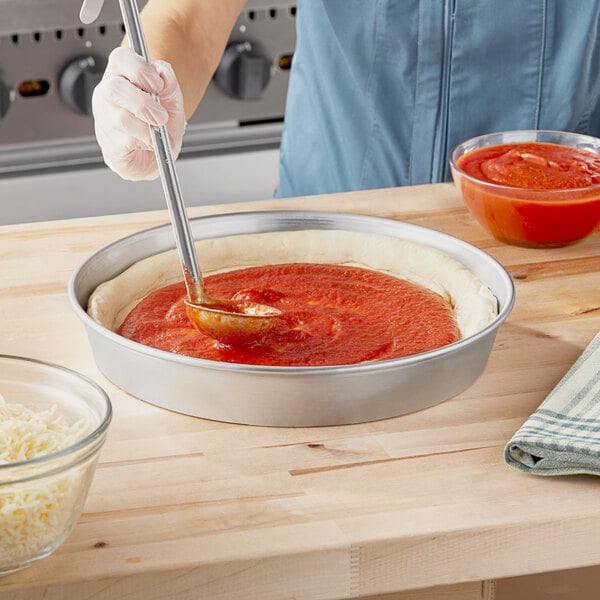 Choice 14 x 2 Aluminum Tapered / Nesting Deep Dish Pizza Pan