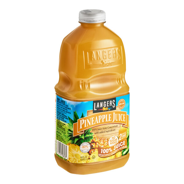 Langers Pineapple Juice 64 fl. oz. - 8/Case