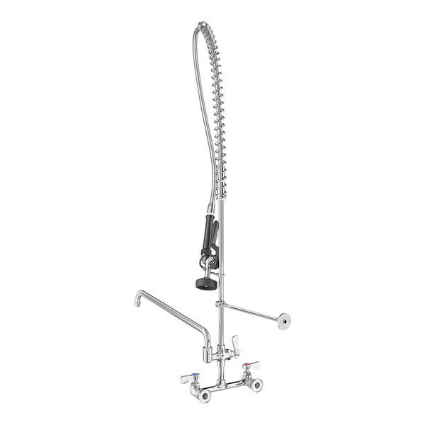 Regency 1.15 GPM Wall-Mounted Pre-Rinse Faucet with 8" Centers and 16" Add-On Faucet