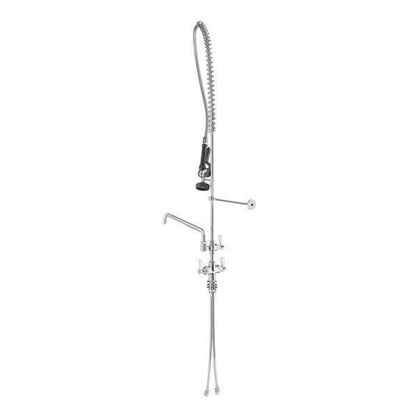 Regency 1.15 GPM Deck-Mounted Pre-Rinse Faucet with Single Base and 14" Add-On Faucet