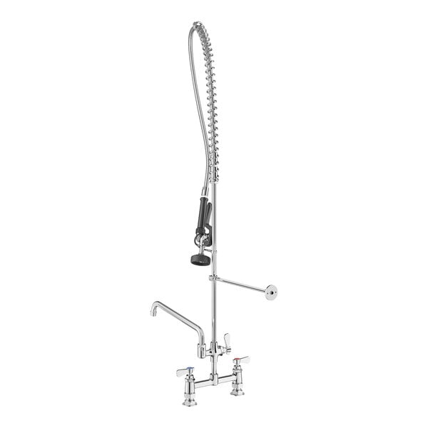 Regency 1.15 GPM Deck-Mounted Pre-Rinse Faucet with 8" Centers and 12" Add-On Faucet