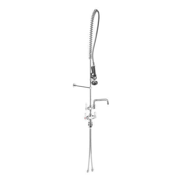 Regency 1.15 GPM Deck-Mounted Pre-Rinse Faucet with Single Base and 10" Add-On Faucet