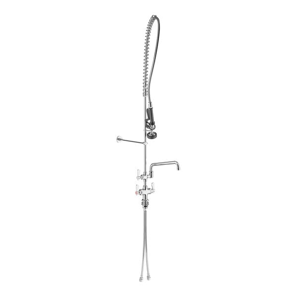 Regency 1.15 GPM Deck-Mounted Pre-Rinse Faucet with Single Base and 12" Add-On Faucet