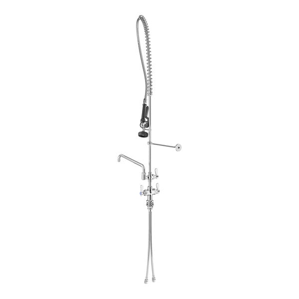 Regency 1.15 GPM Deck-Mounted Pre-Rinse Faucet with Single Base and 12" Add-On Faucet