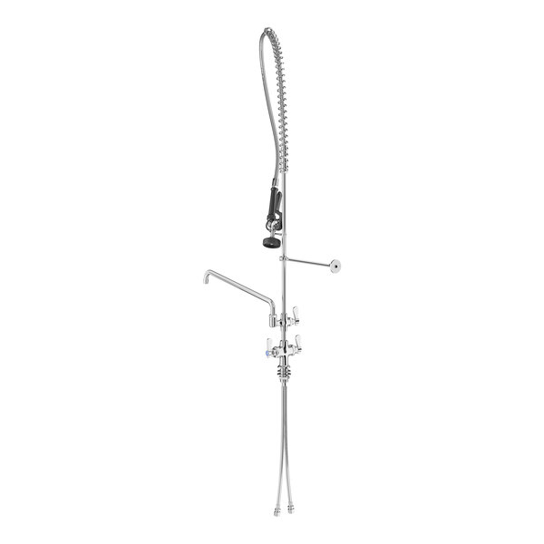 Regency 1.15 GPM Deck-Mounted Pre-Rinse Faucet with Single Base and 18" Add-On Faucet