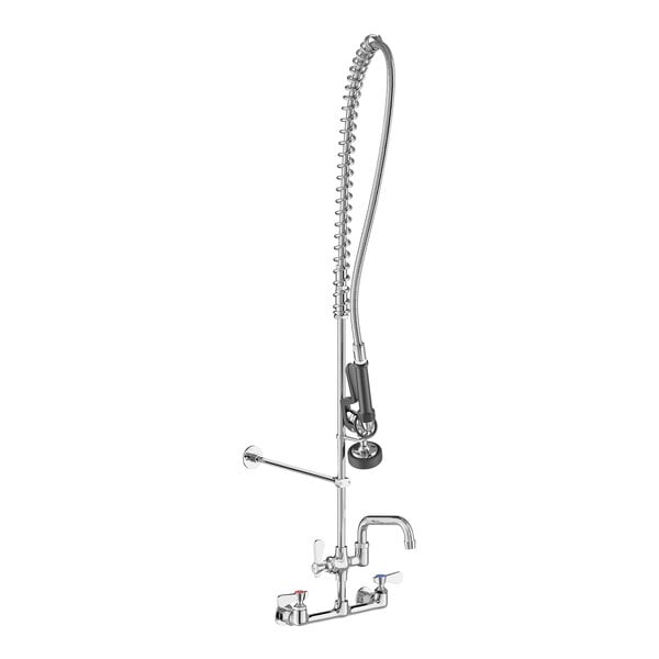 Regency 1.15 GPM Wall-Mounted Pre-Rinse Faucet with 8" Centers and 6" Add-On Faucet