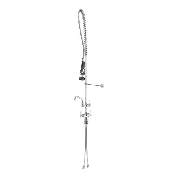 Regency 1.15 GPM Deck-Mounted Pre-Rinse Faucet with Single Base and 6" Add-On Faucet