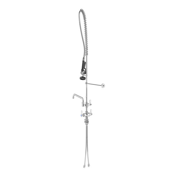 Regency 1.15 GPM Deck-Mounted Pre-Rinse Faucet with Single Base and 8" Add-On Faucet