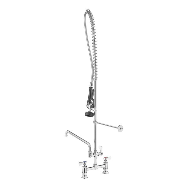 Regency 1.15 GPM Deck-Mounted Pre-Rinse Faucet with 8" Centers and 14" Add-On Faucet
