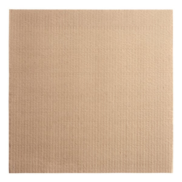 A brown square single face corrugated cardboard sheet.