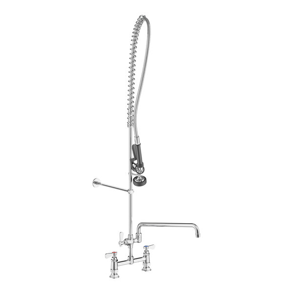 Regency 1.15 GPM Deck-Mounted Pre-Rinse Faucet with 8" Centers and 18" Add-On Faucet