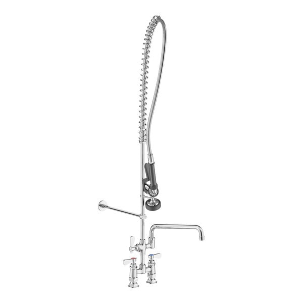 Regency 1.15 GPM Deck-Mounted Pre-Rinse Faucet with 4" Centers and 14" Add-On Faucet