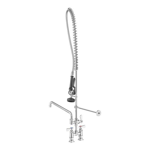 Regency 1.15 GPM Deck-Mounted Pre-Rinse Faucet with 4" Centers and 14" Add-On Faucet