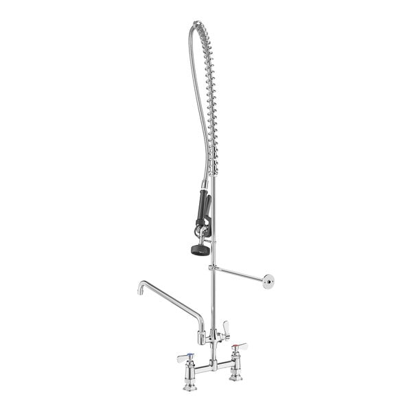 Regency 1.15 GPM Deck-Mounted Pre-Rinse Faucet with 8" Centers and 16" Add-On Faucet