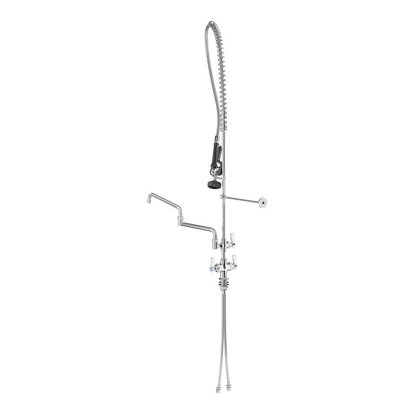 Regency 1.15 GPM Deck-Mounted Pre-Rinse Faucet with Single Base and 24" Double-Jointed Add-On Faucet