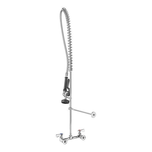 Regency 1.15 GPM Wall-Mounted Pre-Rinse Faucet with 8" Centers and 44" Hose