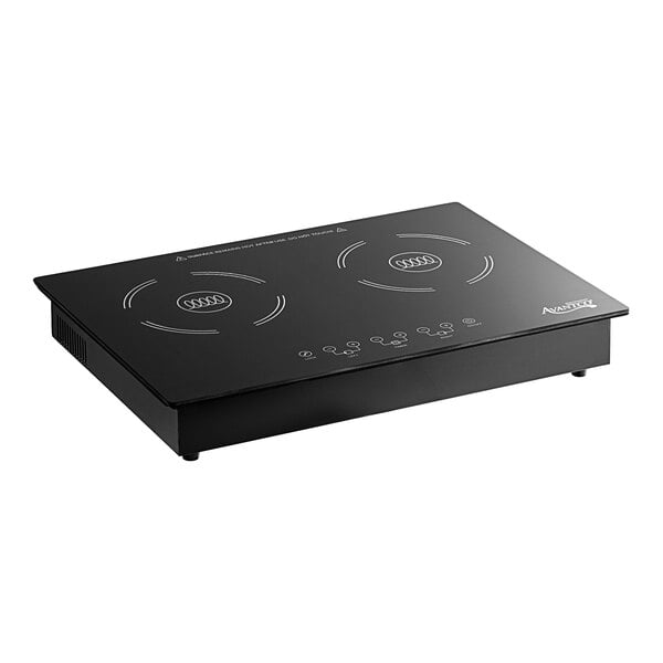Avantco ID18SBSA Side-by-Side Drop-In / Countertop Double Induction Range / Cooker - 120V, 1800W