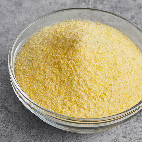 A bowl of Fanale Lemon Tart powder on a table.
