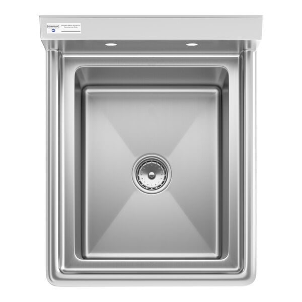 A Steelton stainless steel one compartment sink with a drain.