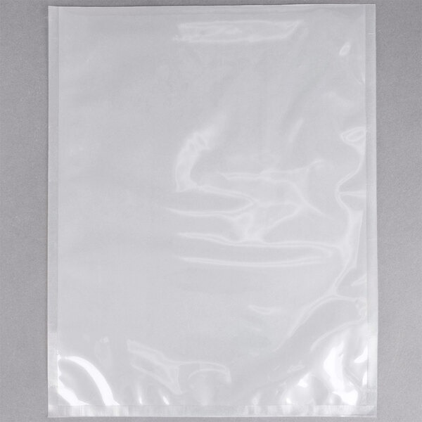 A clear plastic ARY VacMaster vacuum packaging bag.