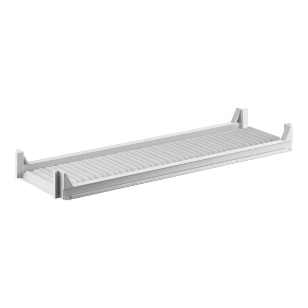 A white rectangular Cambro Camshelving® Premium shelf.