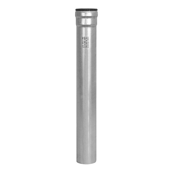 A Josam stainless steel push-fit metal pipe with a black rubber cap.