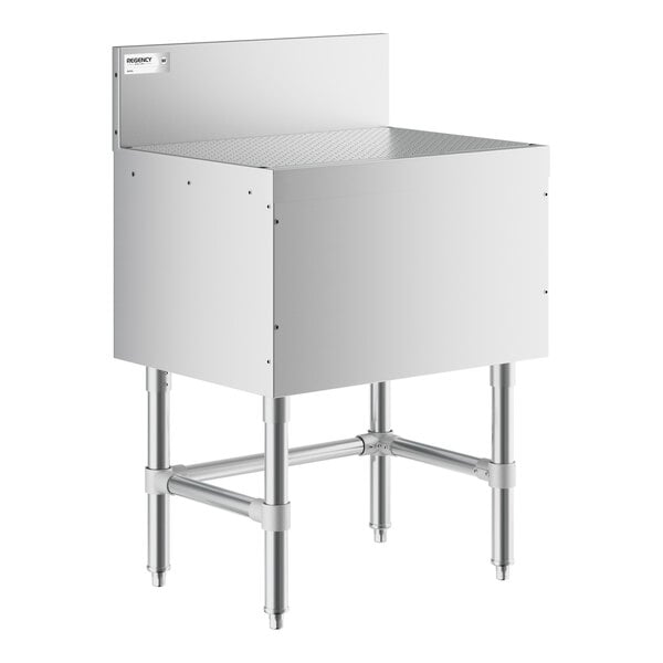 Regency Spec Line 24" x 19" Stainless Steel Underbar Drainboard