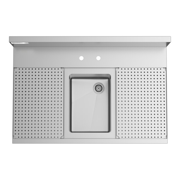 Regency Spec Line 36" x 24" One Bowl Underbar Sink with Two 12" Drainboards