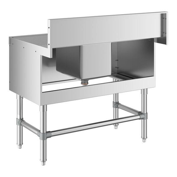 Regency Spec Line 36" x 24" One Bowl Underbar Sink with Two 12" Drainboards