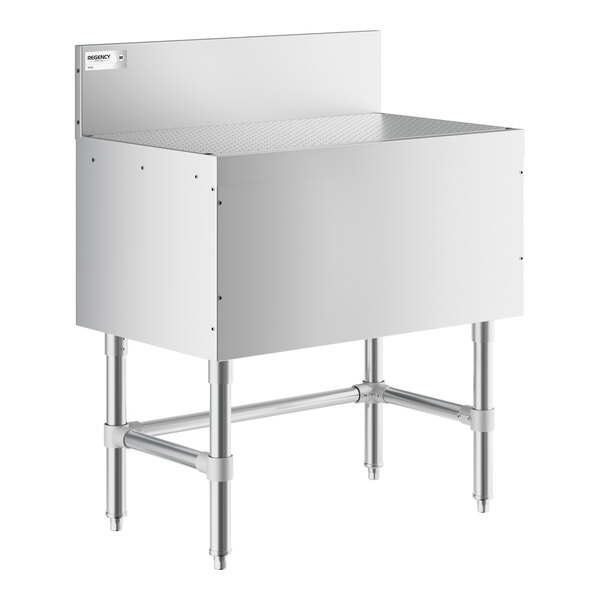 Regency Spec Line 30" x 19" Stainless Steel Underbar Drainboard