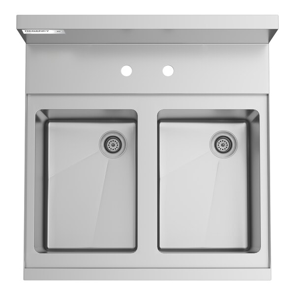 Regency Spec Line 24" x 24" Two Bowl Underbar Sink