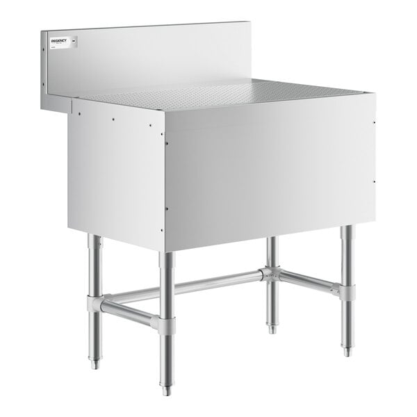 Regency Spec Line 30" x 24" Stainless Steel Underbar Drainboard