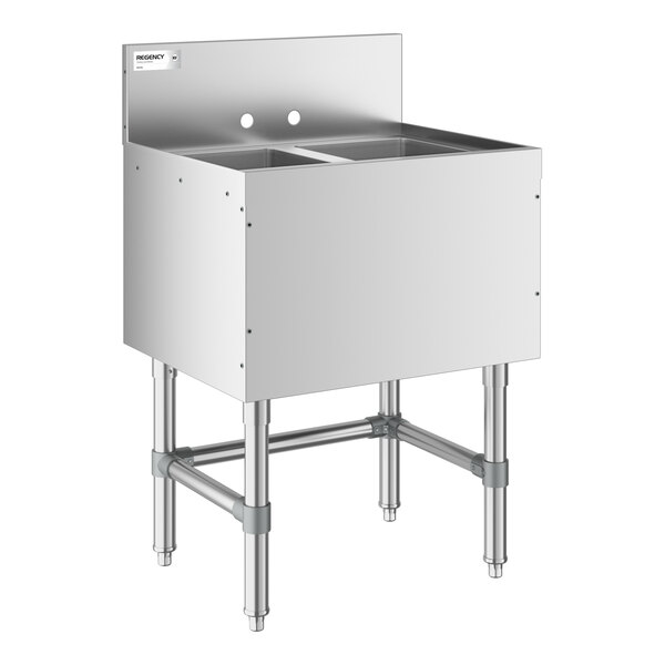 Regency Spec Line 24" x 19" Two Bowl Underbar Sink