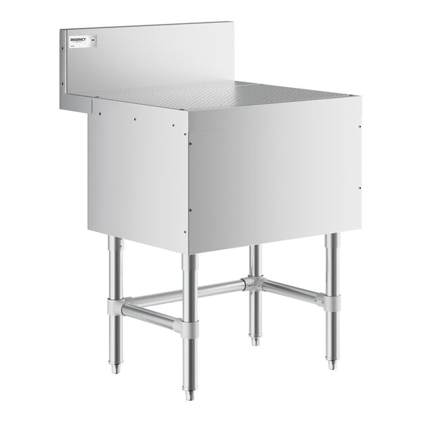 Regency Spec Line 24" x 24" Stainless Steel Underbar Drainboard