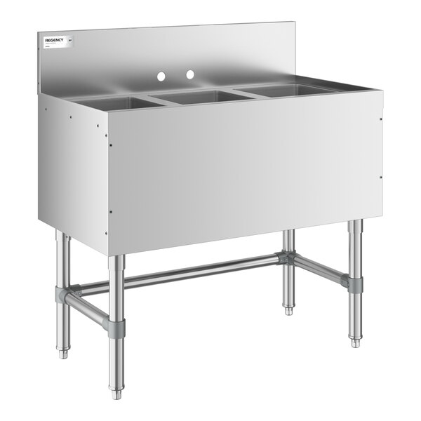 Regency Spec Line 36" x 19" Three Bowl Underbar Sink
