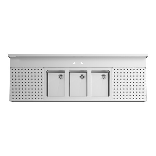 Regency Spec Line 72" x 24" Three Bowl Underbar Sink with Two 18" Drainboards