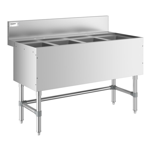 Regency Spec Line 48" x 24" Four Bowl Underbar Sink