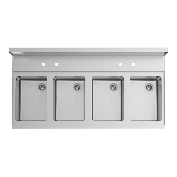 Regency Spec Line 48" x 24" Four Bowl Underbar Sink