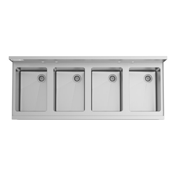 Regency Spec Line 48" x 19" Four Bowl Underbar Sink