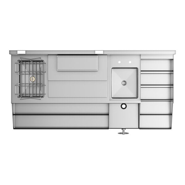 Regency Spec Line 60" Stainless Steel Combination Cocktail Station with Liquor Display Rack