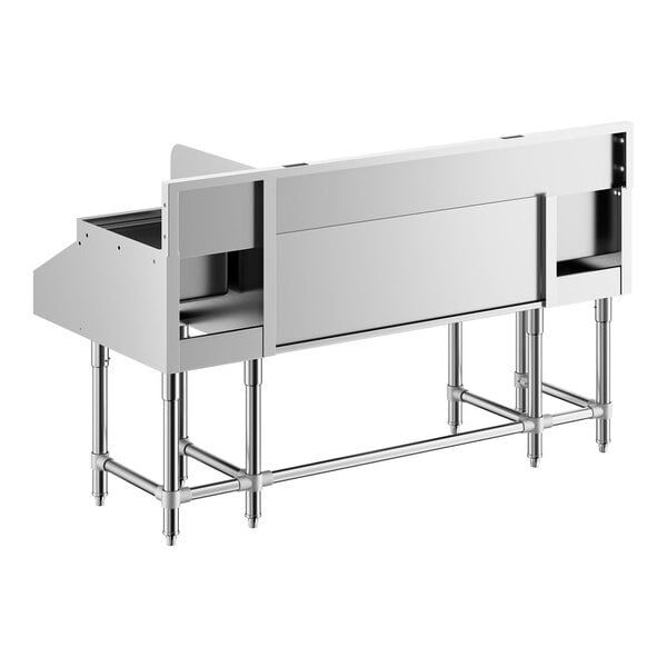 Regency Spec Line 60" Stainless Steel Combination Cocktail Station with Liquor Display Rack