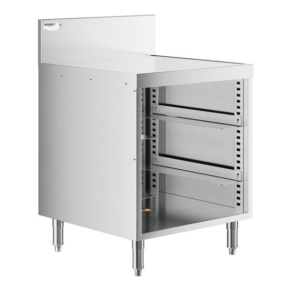 Regency Spec Line 24" x 24" Stainless Steel Perforated Top Glass Rack Storage Unit