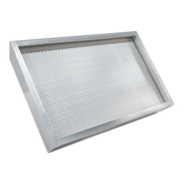 A Kwikool HEPA filter with a silver metal frame and mesh.