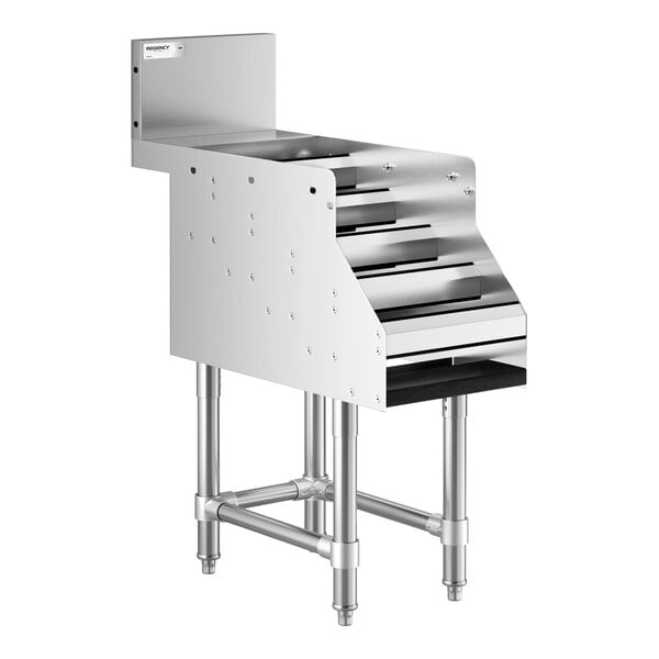 Regency Spec Line 12" Five-Tiered Stainless Steel Liquor Display Rack - 29" Deep