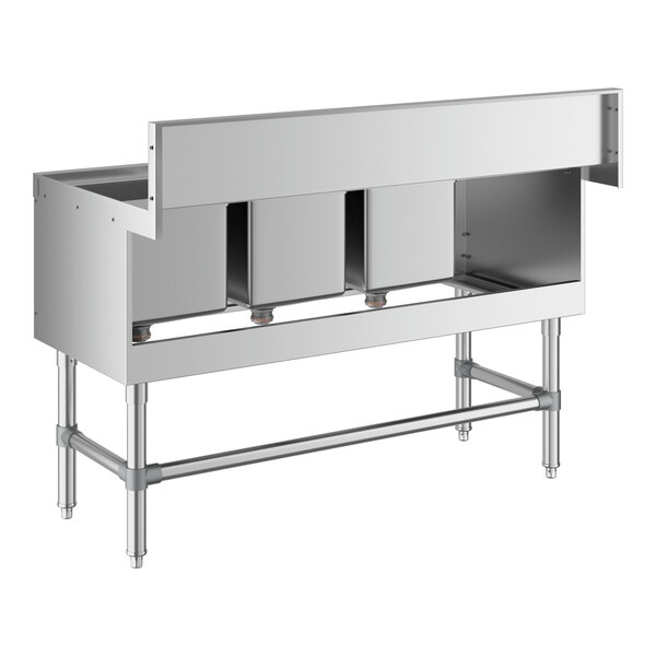 Regency Spec Line 48" x 24" Three Bowl Underbar Sink with 12" Left Drainboard