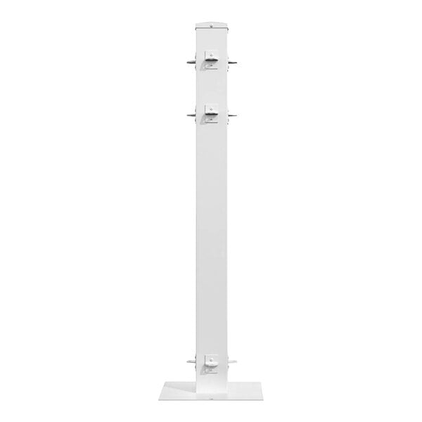 A white rectangular Mod-Post with four metal connectors.