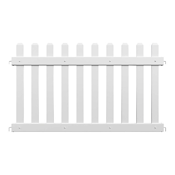 A Mod-Picket white picket fence panel against a white background.