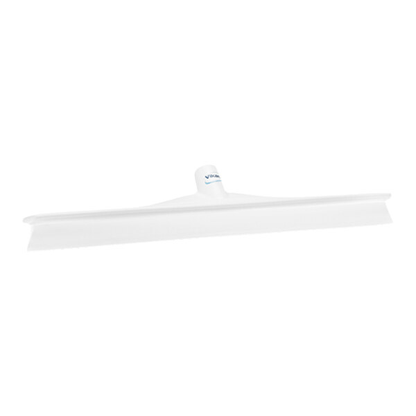 A white Vikan hygienic floor squeegee with a white plastic frame.